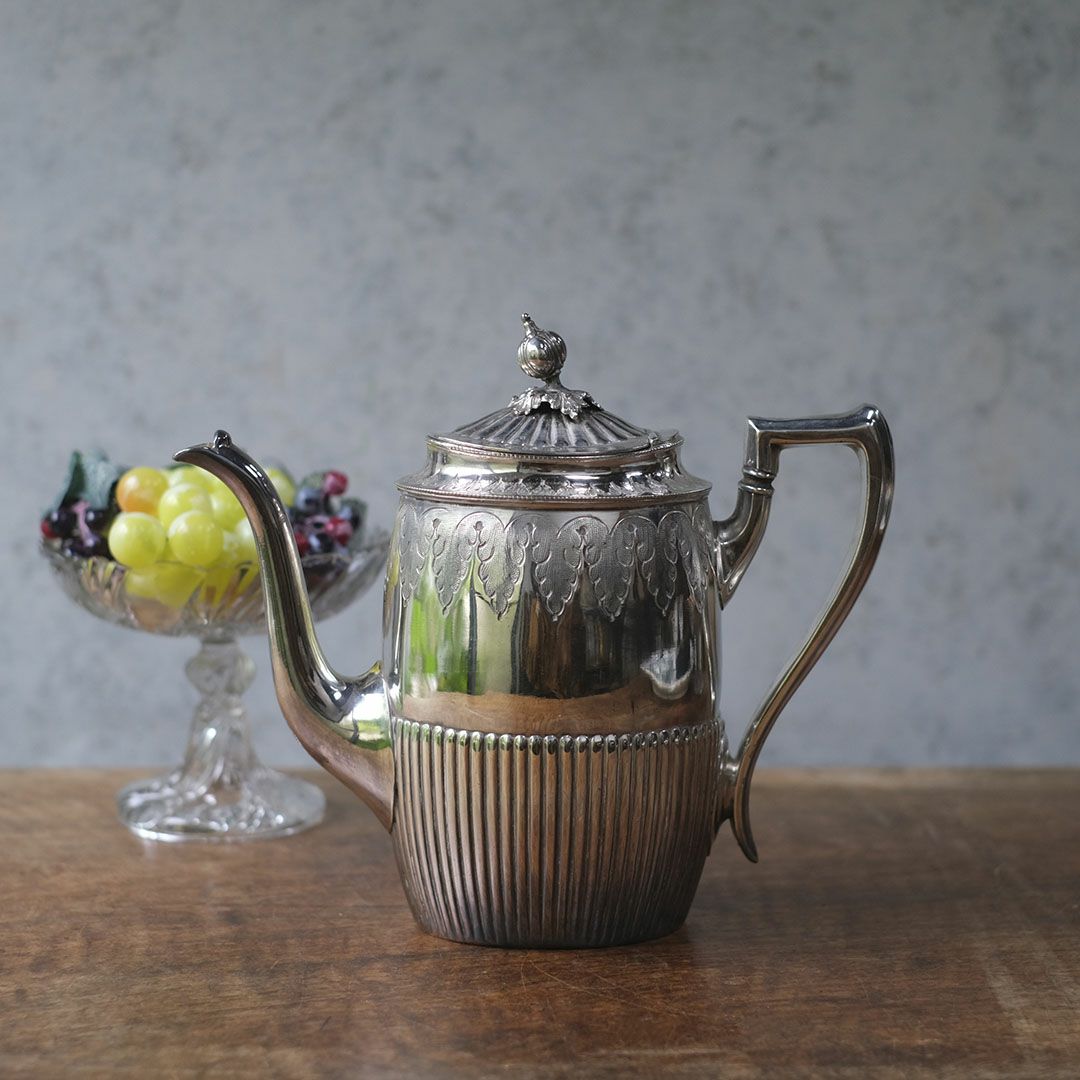 アンティークポット イギリス シルバープレート ティーポット