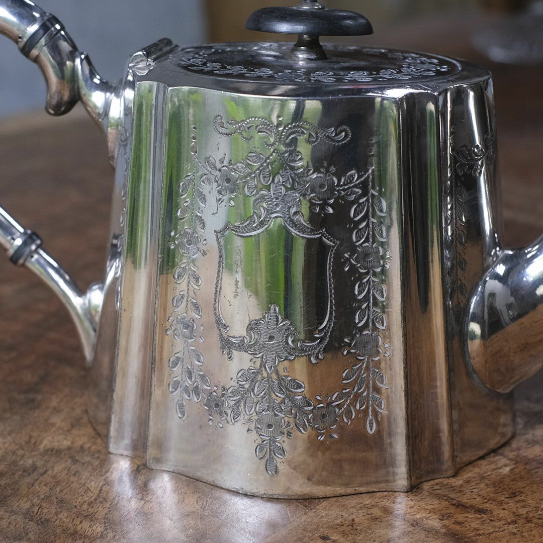 アンティークティーポット イギリス シルバープレート6