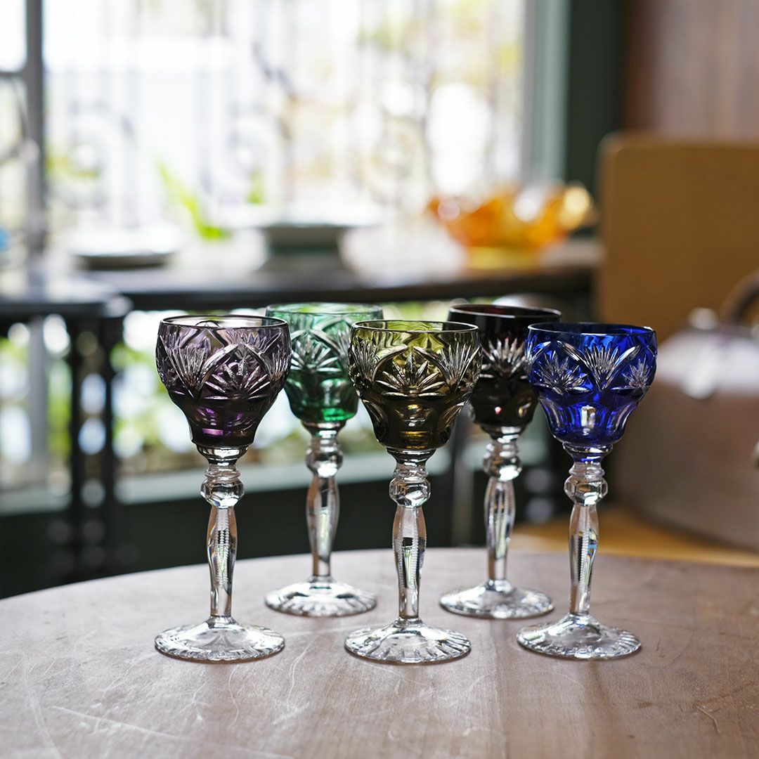 ボヘミアンガラス専用価格】チェコガラス ボヘミアン ガラス 香水瓶 3