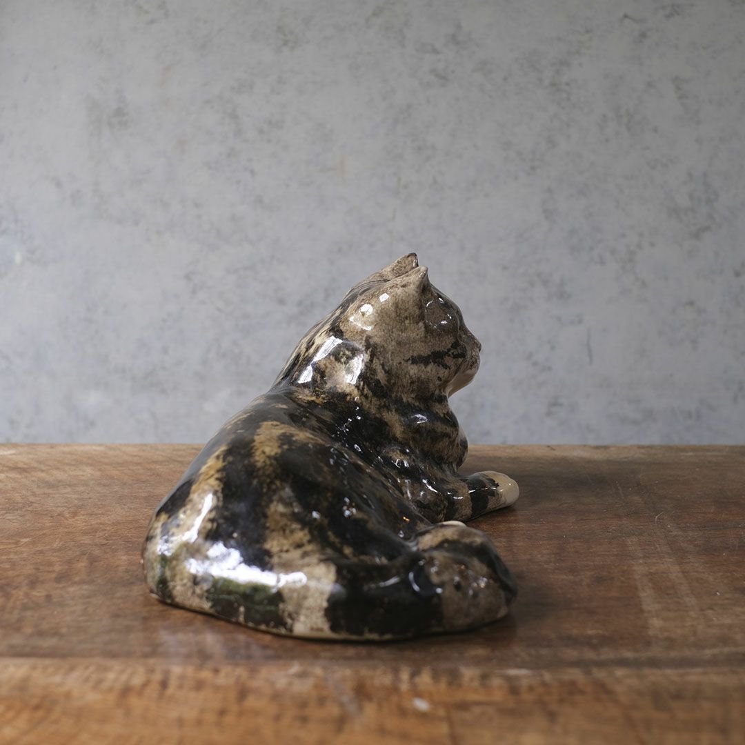 ヴィンテージ ウィンスタンレーキャット/ケンジントンキャット サビ猫 イギリス 陶芸作家Jenny Winstanley 置物2