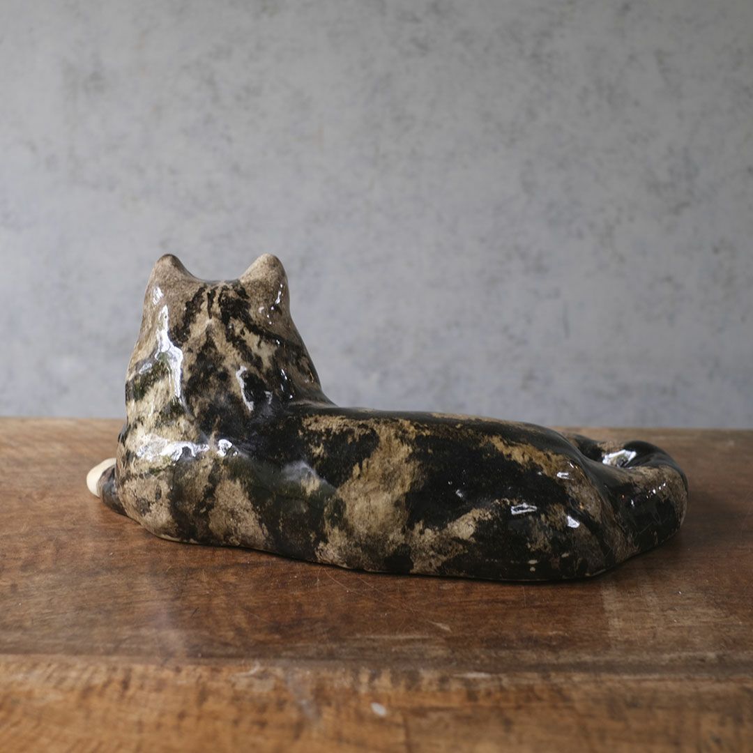 ヴィンテージ ウィンスタンレーキャット/ケンジントンキャット サビ猫 イギリス 陶芸作家Jenny Winstanley 置物3