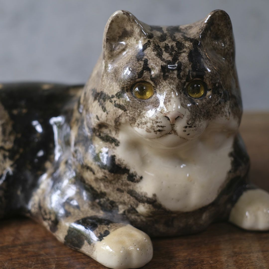 ヴィンテージ ウィンスタンレーキャット/ケンジントンキャット サビ猫 イギリス 陶芸作家Jenny Winstanley 置物5