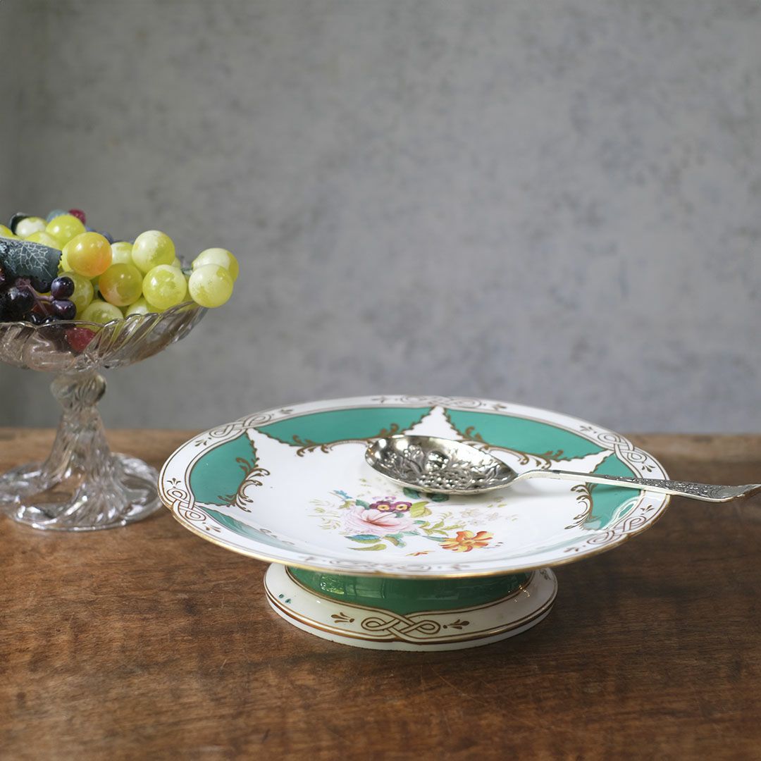 アンティークケーキコンポートプレート イギリス ヴィクトリアン