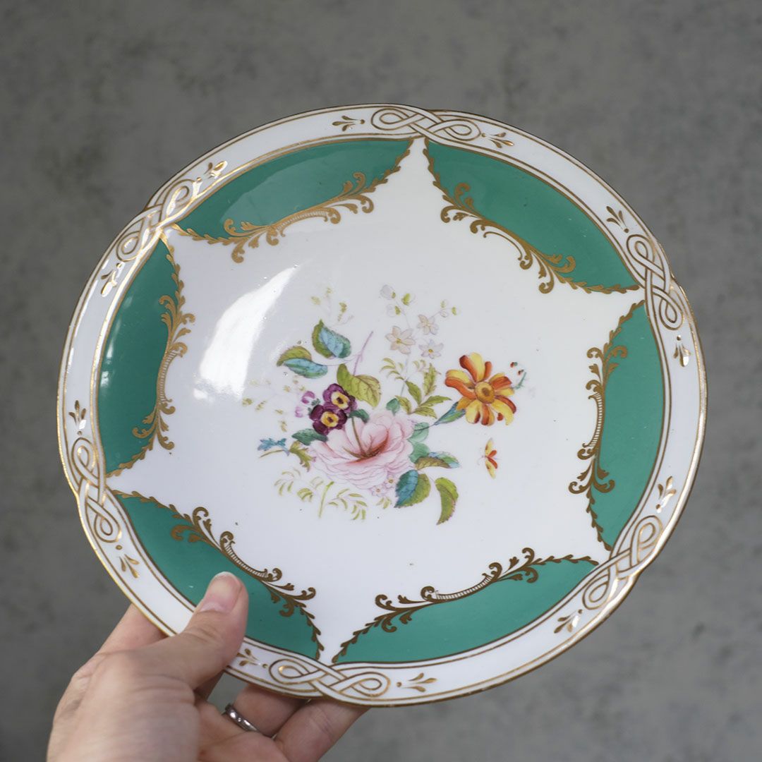 アンティークケーキコンポートプレート イギリス ヴィクトリアン5