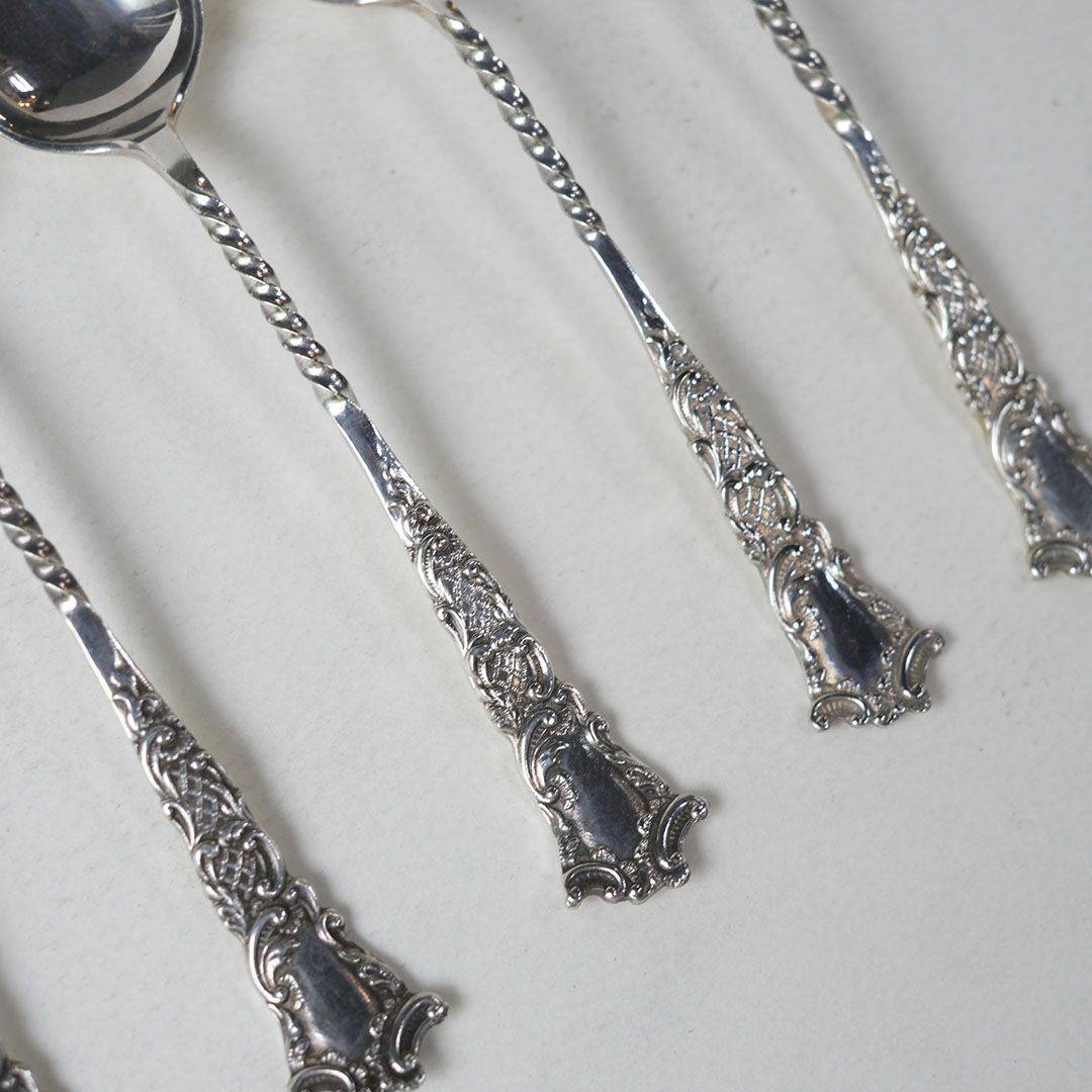 アンティーク コーヒースプーン イギリス シルバープレート ティースプーン6