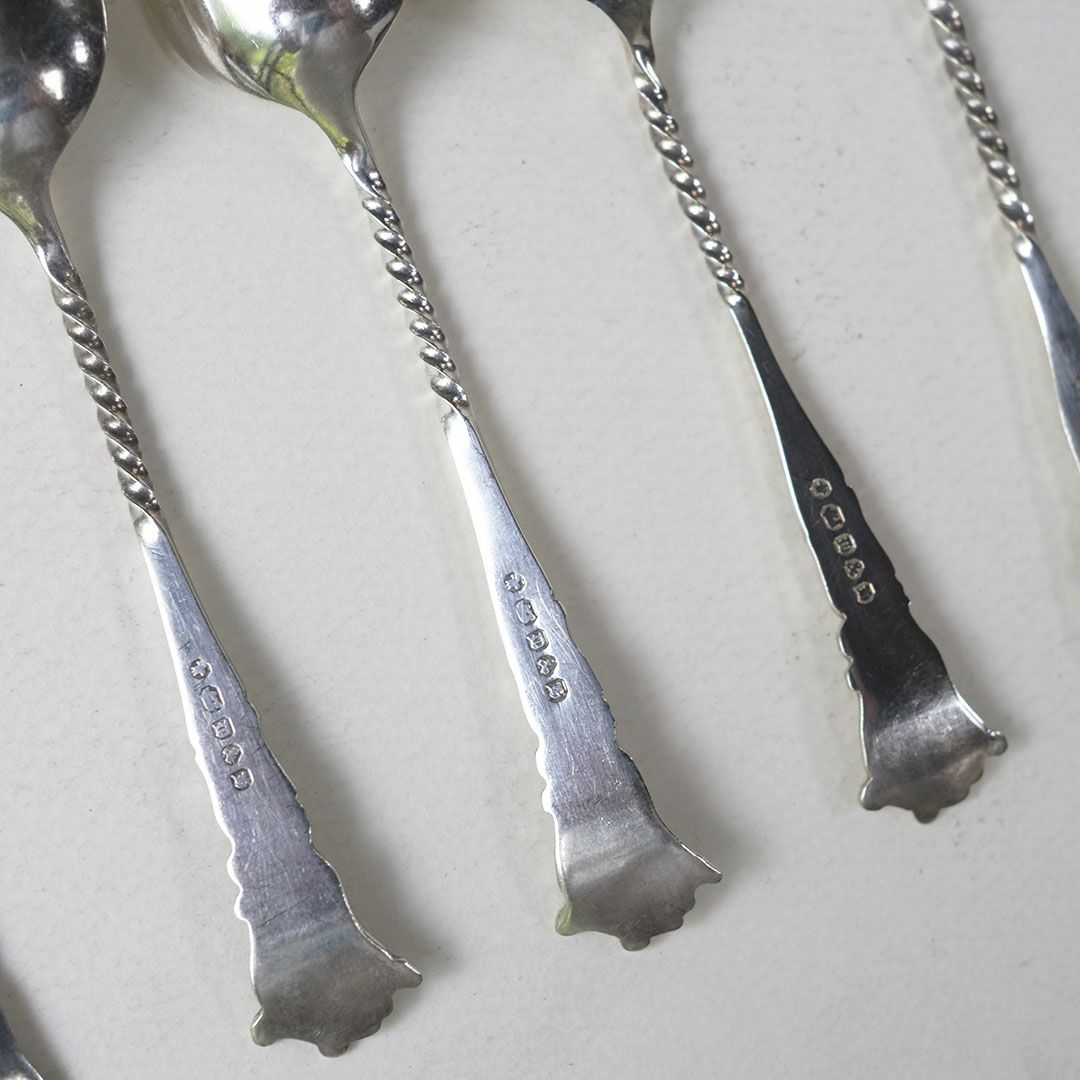 アンティーク コーヒースプーン イギリス シルバープレート ティースプーン7