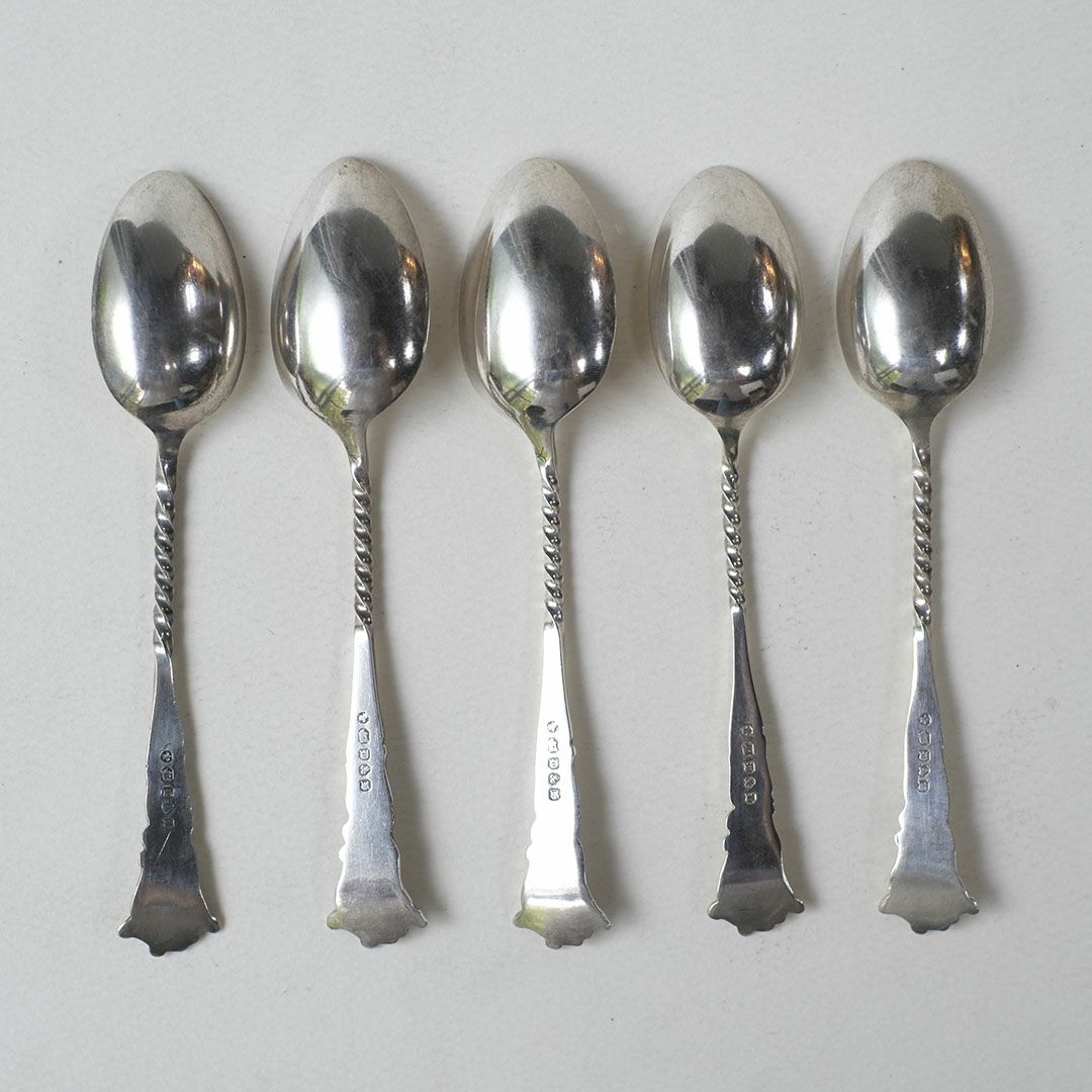 アンティーク コーヒースプーン イギリス シルバープレート ティースプーン8