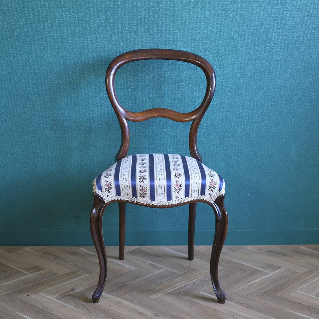  アンティークチェア ストライプ フランス 椅子 アンティーク家具3