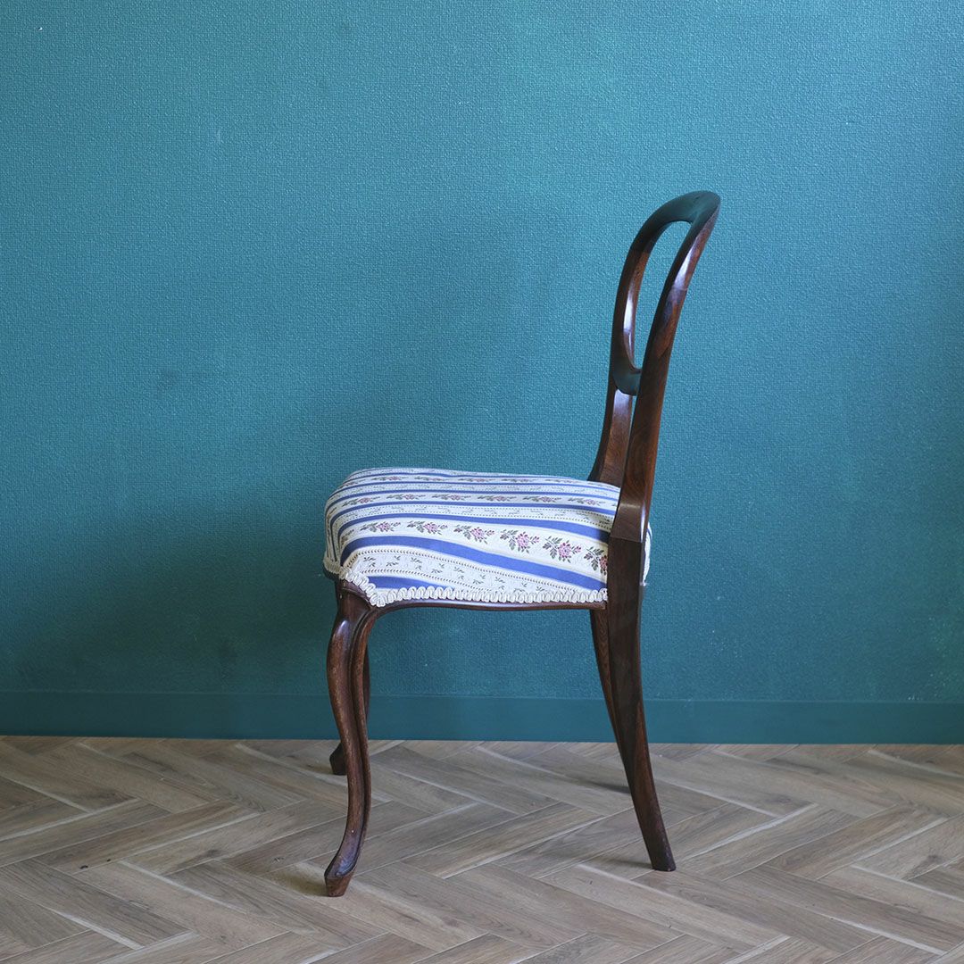  アンティークチェア ストライプ フランス 椅子 アンティーク家具4