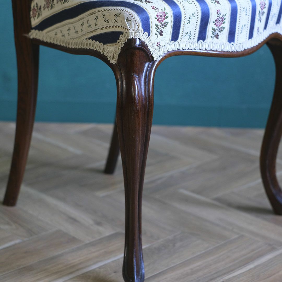  アンティークチェア ストライプ フランス 椅子 アンティーク家具11