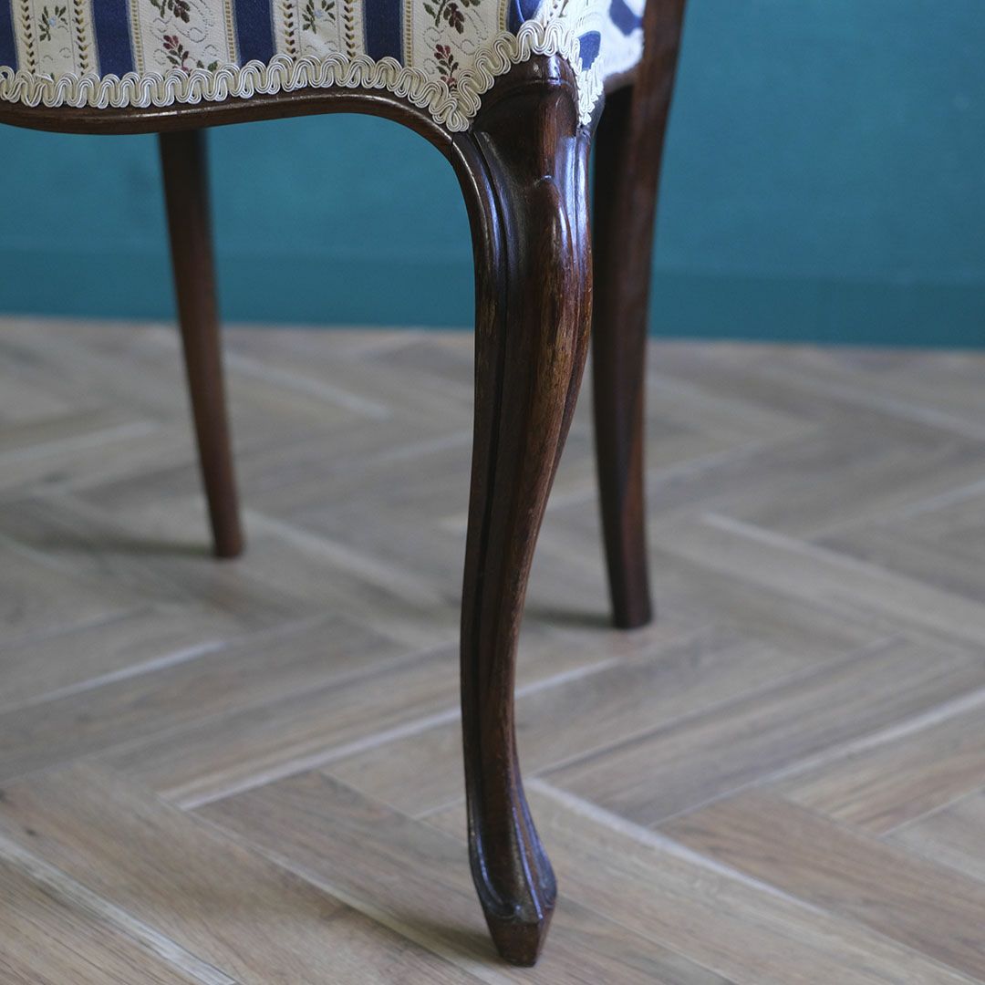  アンティークチェア ストライプ フランス 椅子 アンティーク家具12