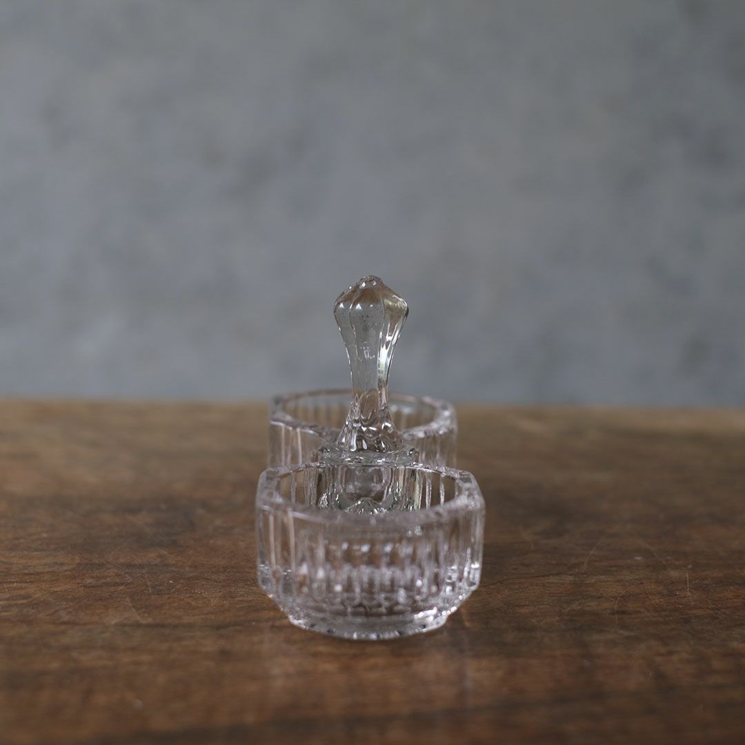 アンティーク サリエール （塩入れ） ガラス製スパイスディッシュ3