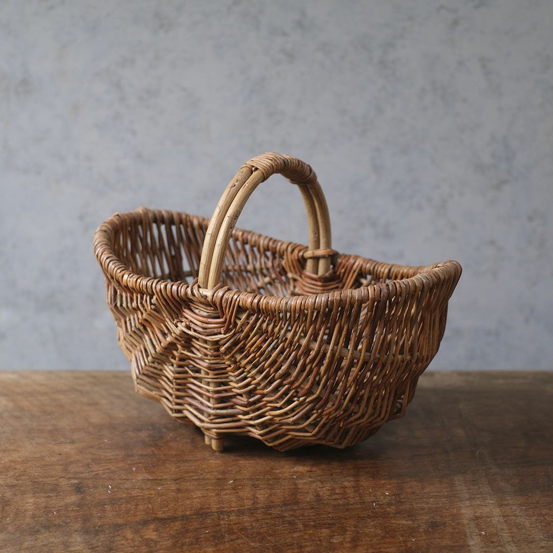 ヴィンテージパニエ バスケット 手編み籠 フランス1