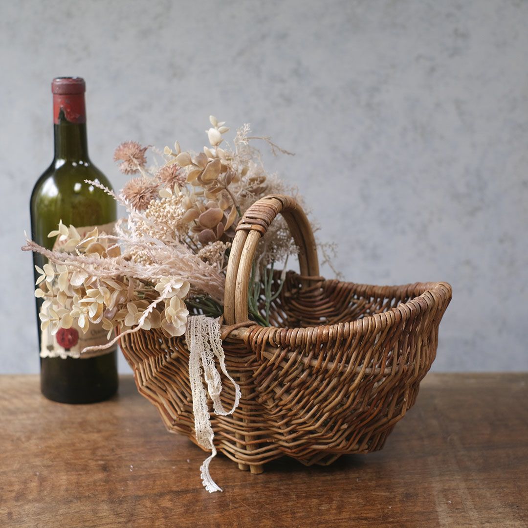 ヴィンテージパニエ バスケット 手編み籠 フランス8