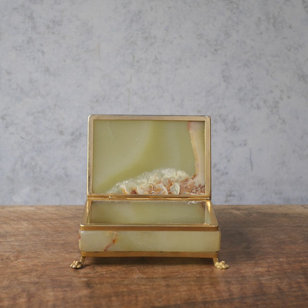 アンティークジュエリーボックス オニキス 大理石 フランス2