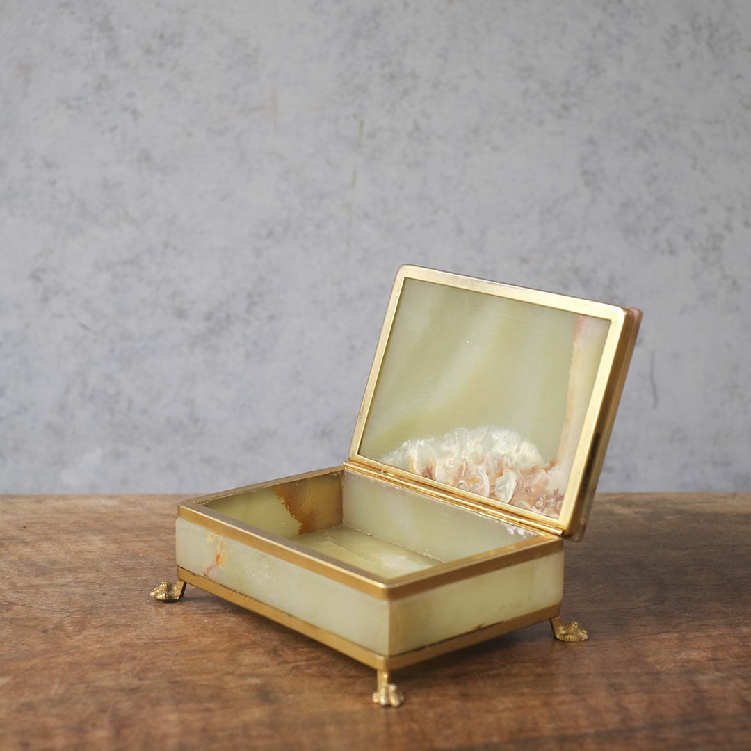 アンティークジュエリーボックス オニキス 大理石 フランス3