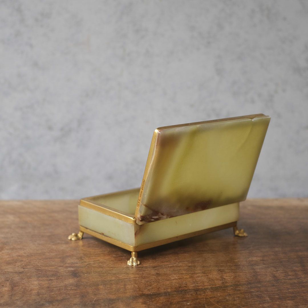 アンティークジュエリーボックス オニキス 大理石 フランス4