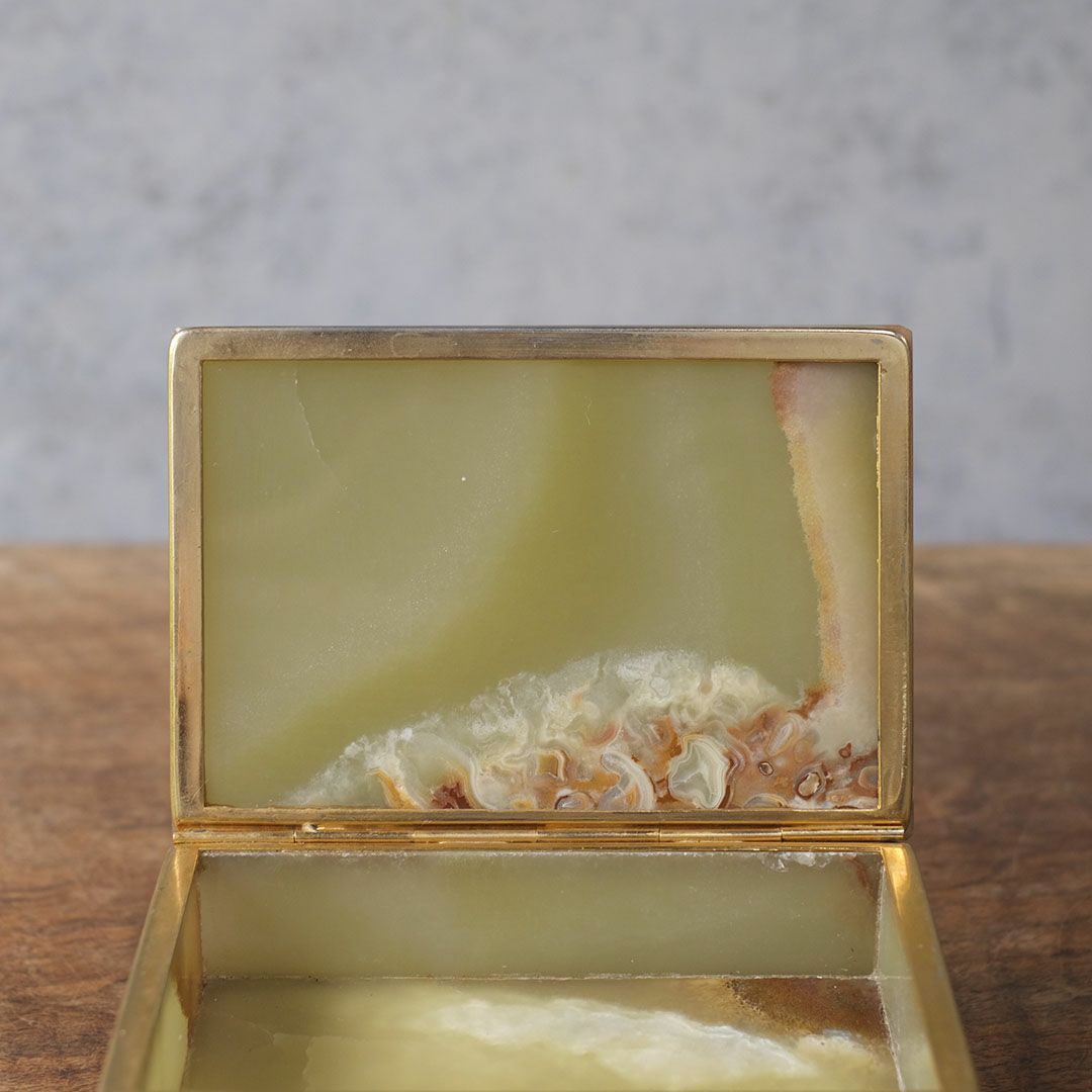 アンティークジュエリーボックス オニキス 大理石 フランス5