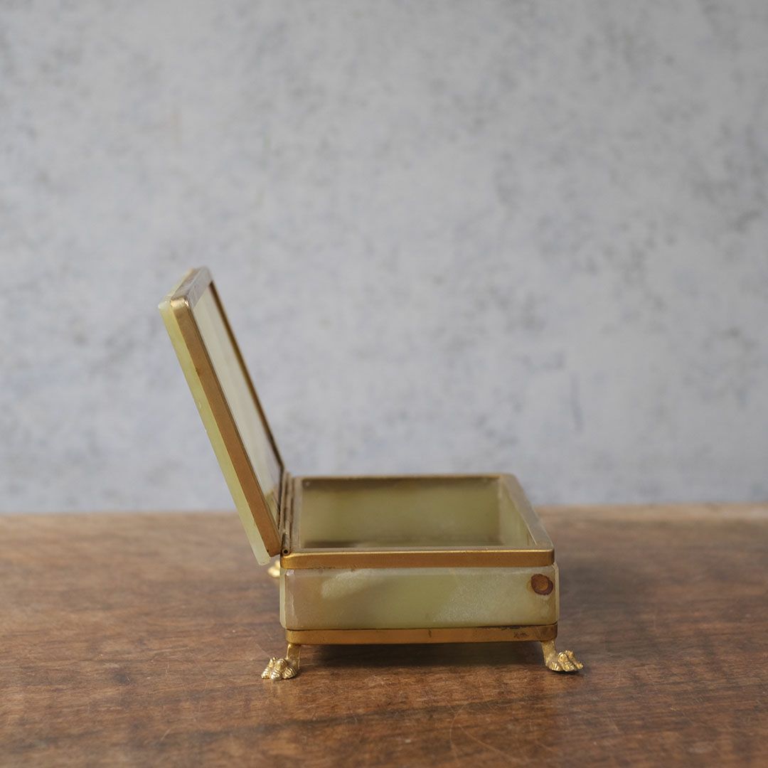 アンティークジュエリーボックス オニキス 大理石 フランス7