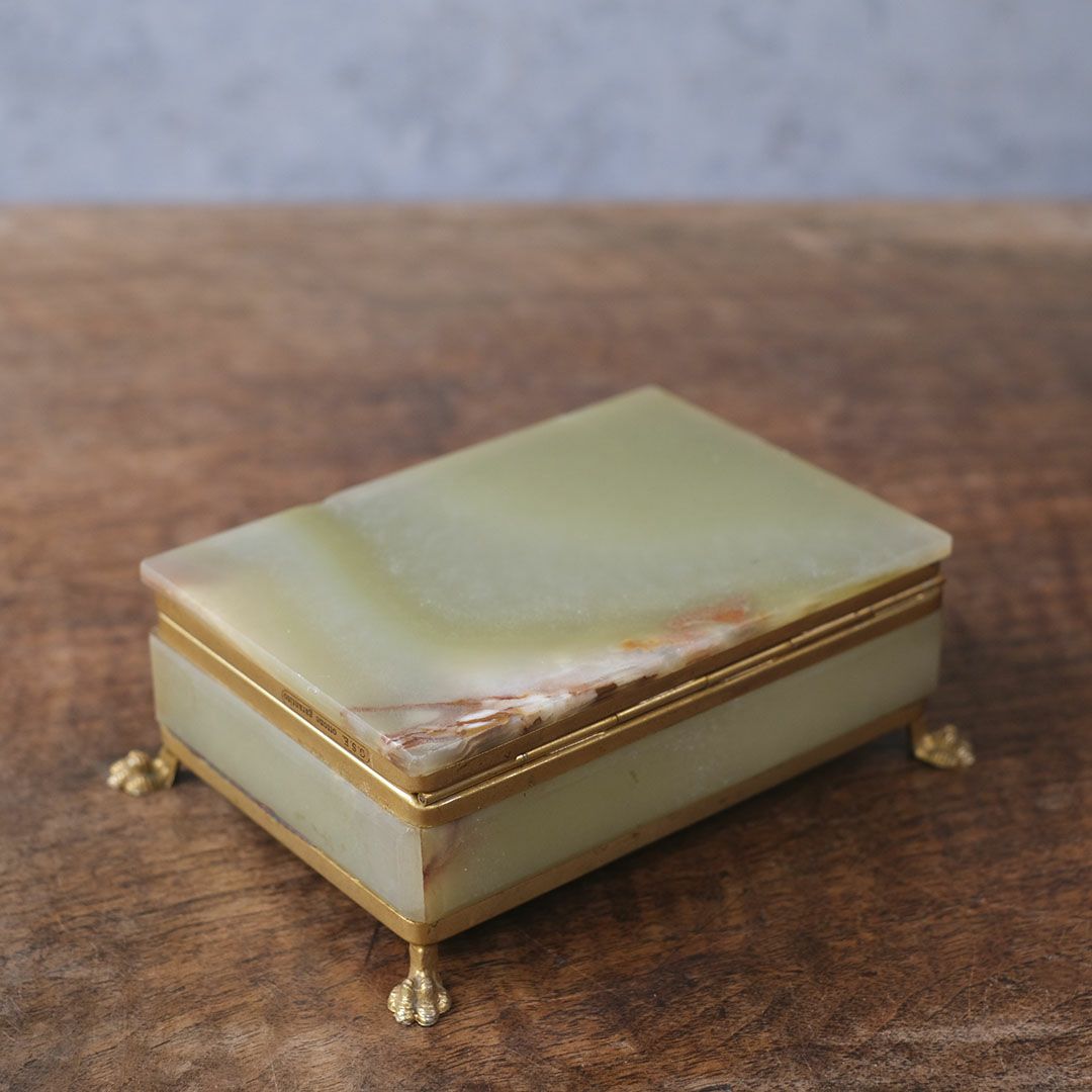 アンティークジュエリーボックス オニキス 大理石 フランス8