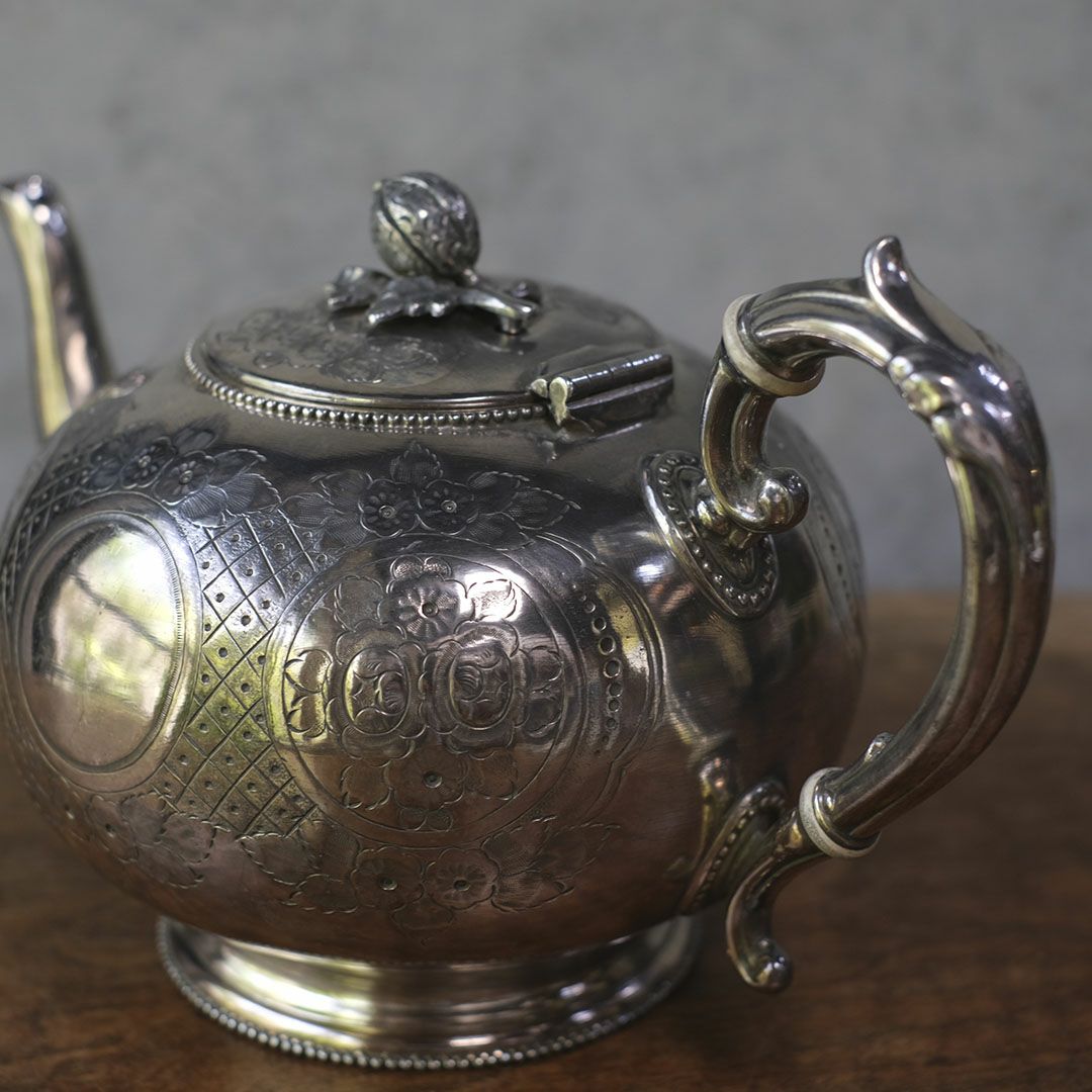 アンティーク シルバープレートティーポット6