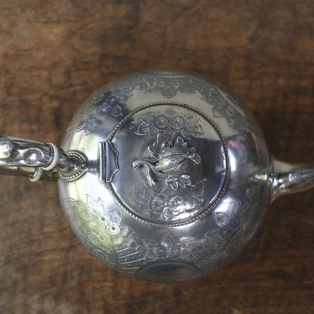 アンティーク シルバープレートティーポット7