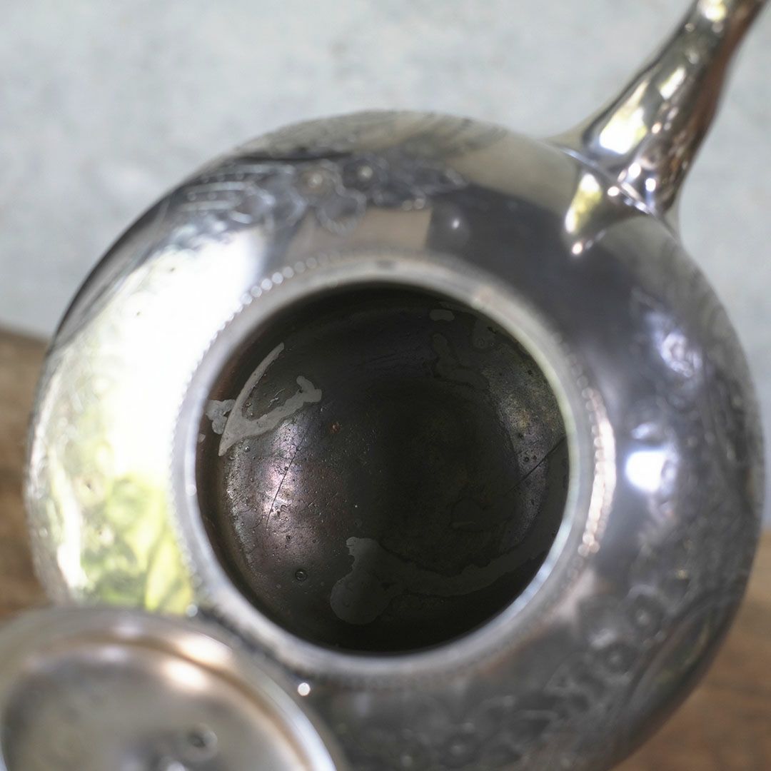 アンティーク シルバープレートティーポット8