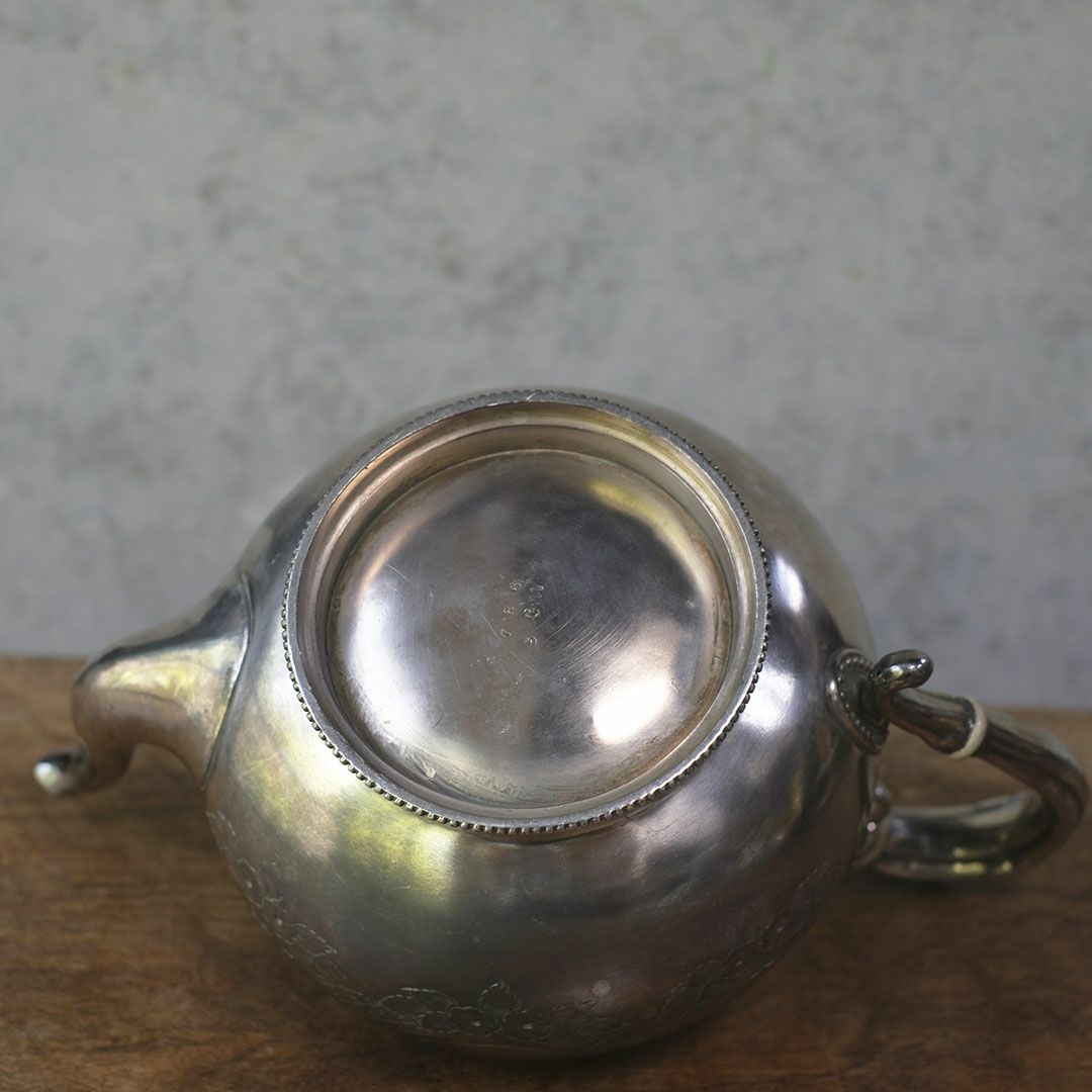 アンティーク シルバープレートティーポット9