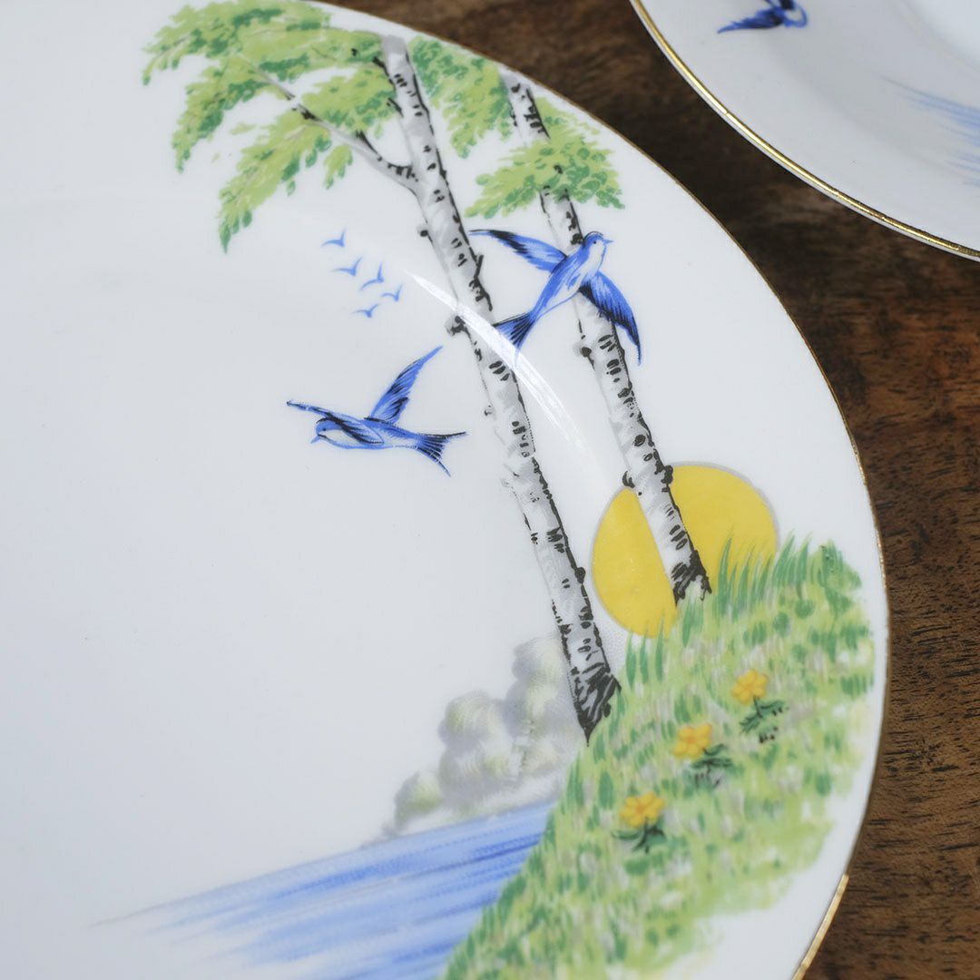 ヴィンテージティーカップ＆ソーサ トリオ 燕 チェコスロバキア7