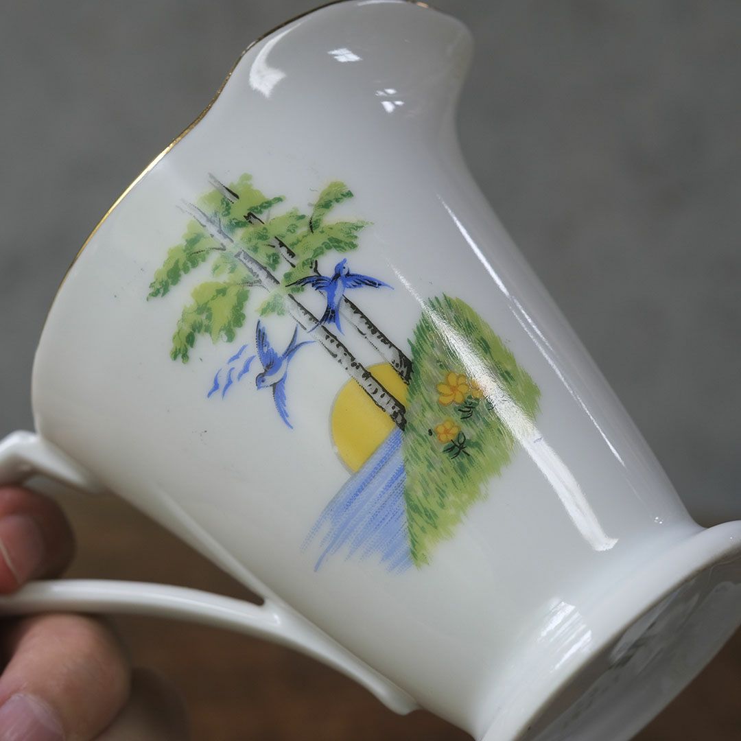 ヴィンテージミルクポット 燕 クリーマー チェコスロバキア5