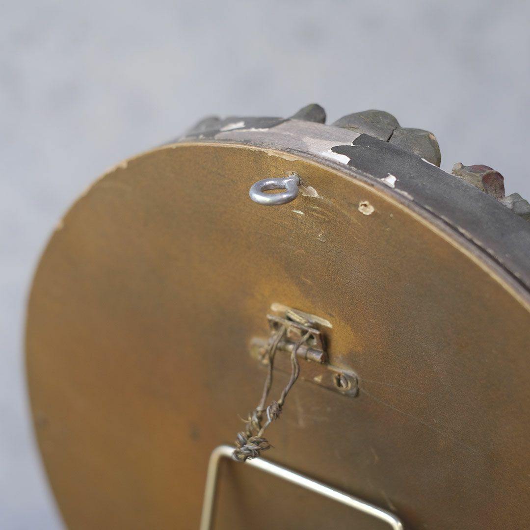 アンティーク バーボラミラー 花装飾 イギリス 壁掛け鏡11