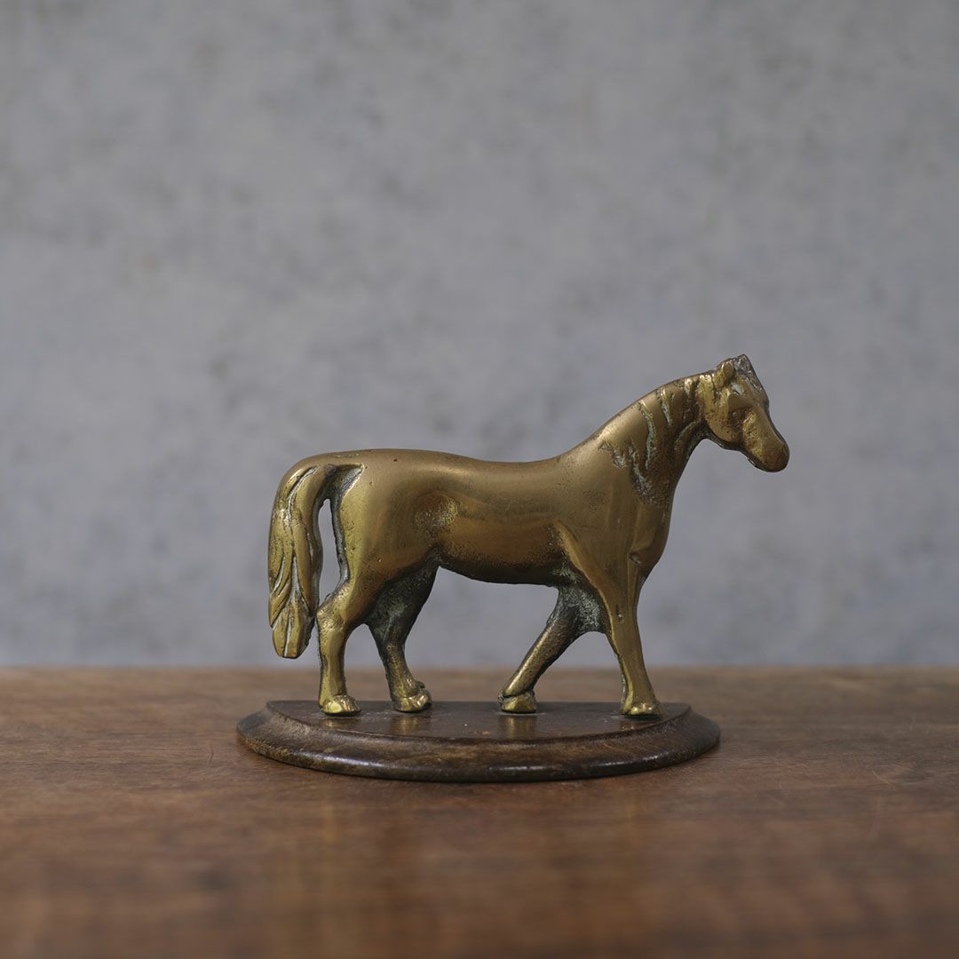 ヴィンテージオブジェ 馬の置物 真鍮 イギリス1