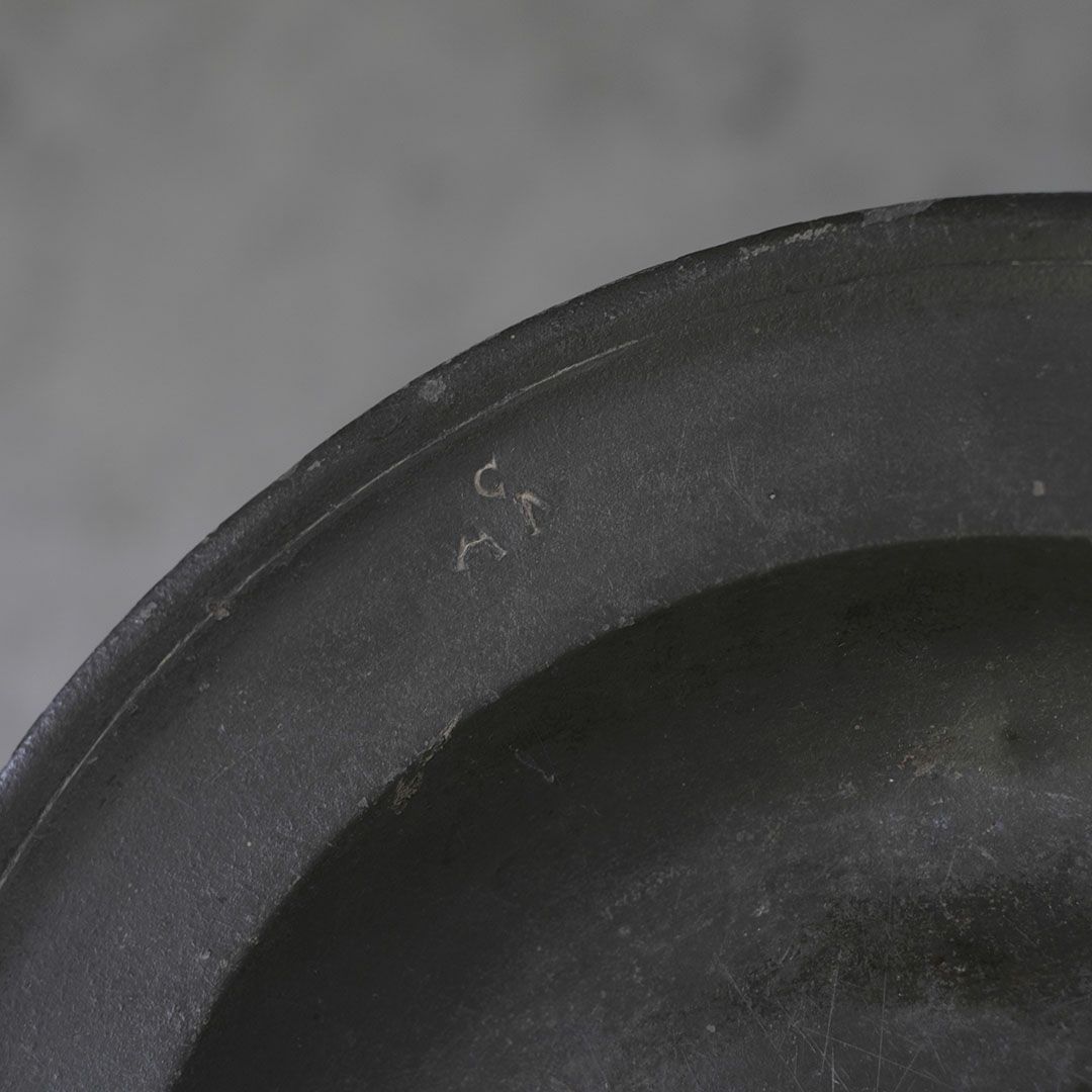 アンティークエタンプレート フランス 19世紀の錫製皿5