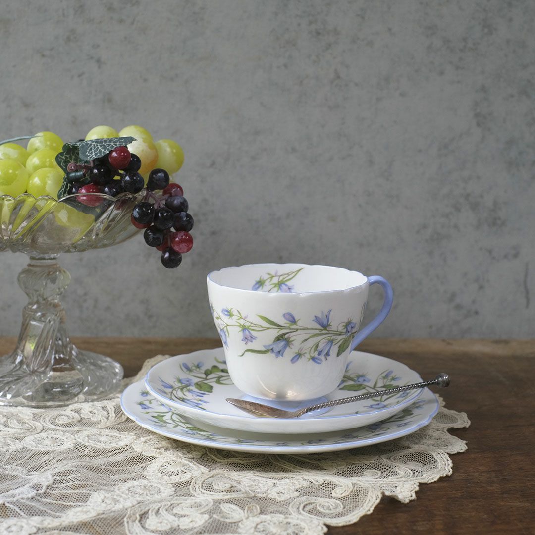 アンティークカップ＆ソーサートリオ Shelley(シェリー) ヘアベル イギリス ティーカップ