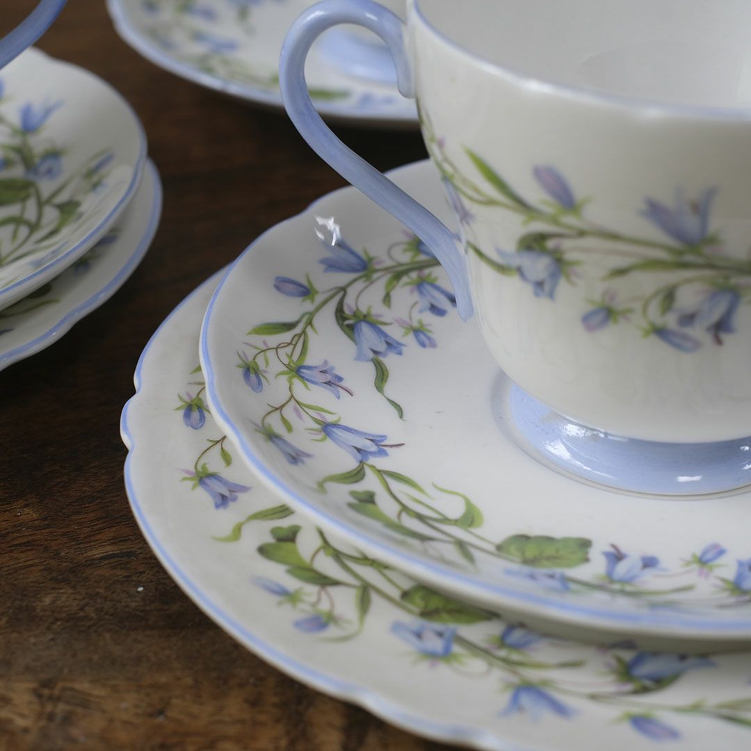 アンティークカップ＆ソーサートリオ Shelley(シェリー) ヘアベル イギリス ティーカップ08