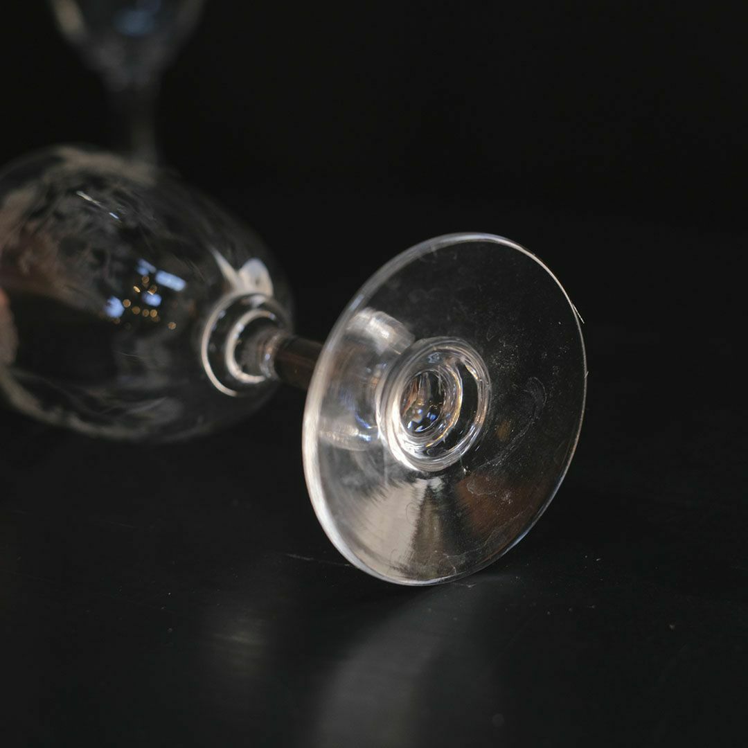 アンティーク オールドバカラ 百合の紋章(フルール・ド・リス) クリスタルグラス フランス4