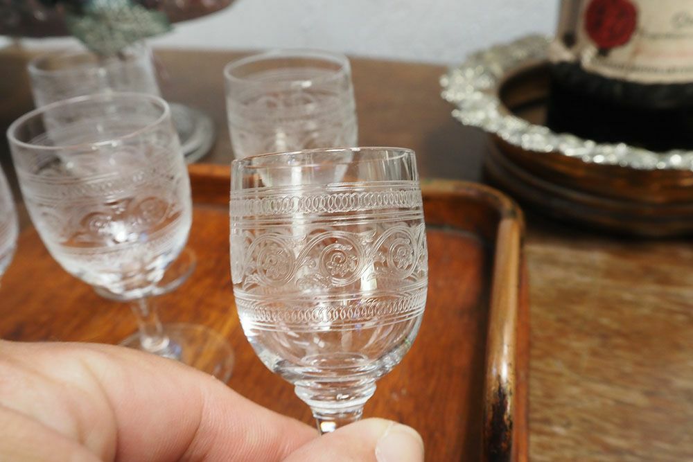 アンティーク オールドバカラ アテニエンヌAthenienne クリスタルグラス フランス BACCARAT5