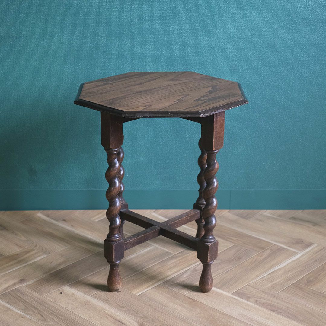 アンティークサイドテーブル イギリス バリーツイスト アンティーク家具2