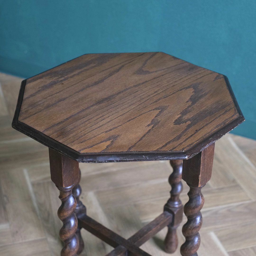 アンティークサイドテーブル イギリス バリーツイスト アンティーク家具4