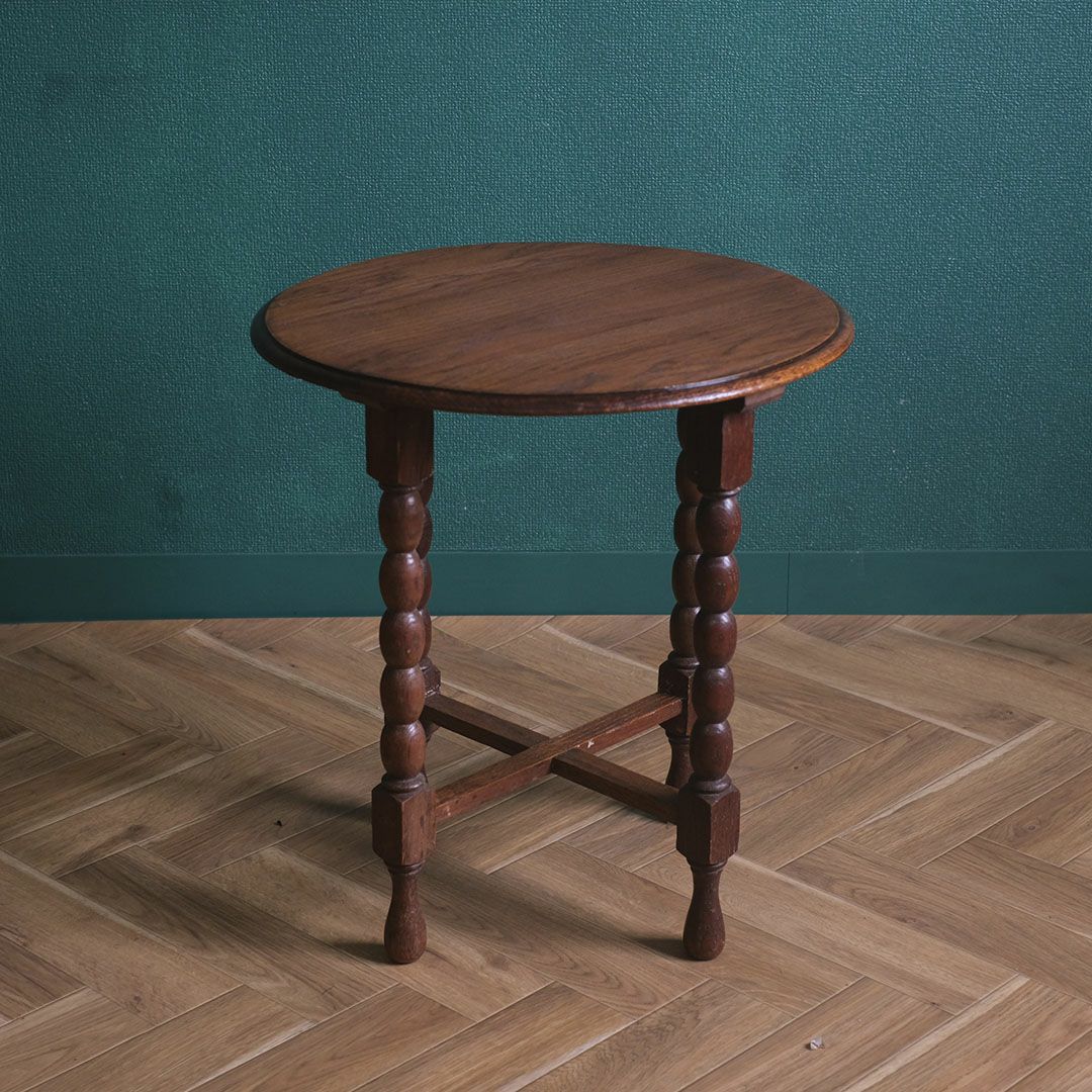 アンティーク サイドテーブル 丸天板 イギリス バリーツイスト アンティーク家具2