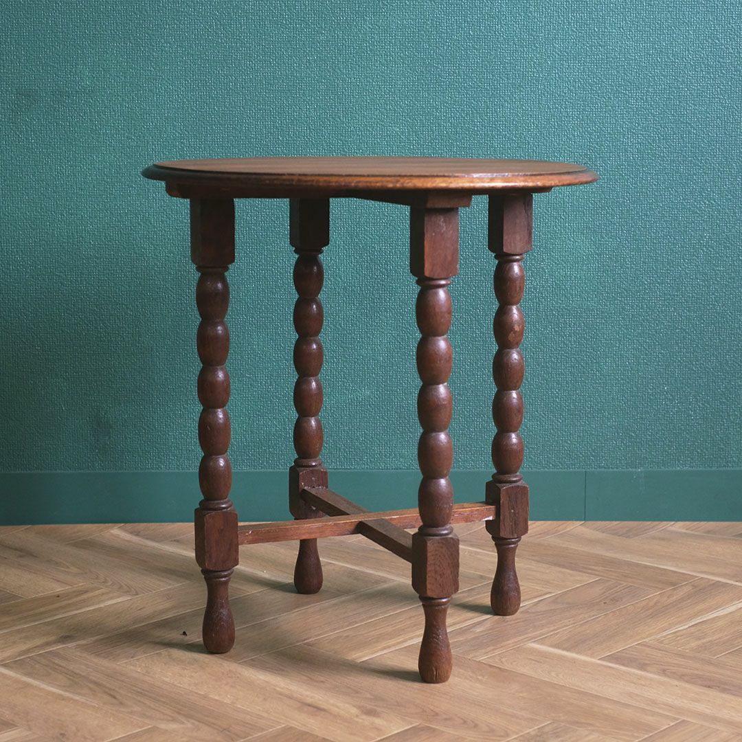 アンティーク サイドテーブル 丸天板 イギリス バリーツイスト アンティーク家具3