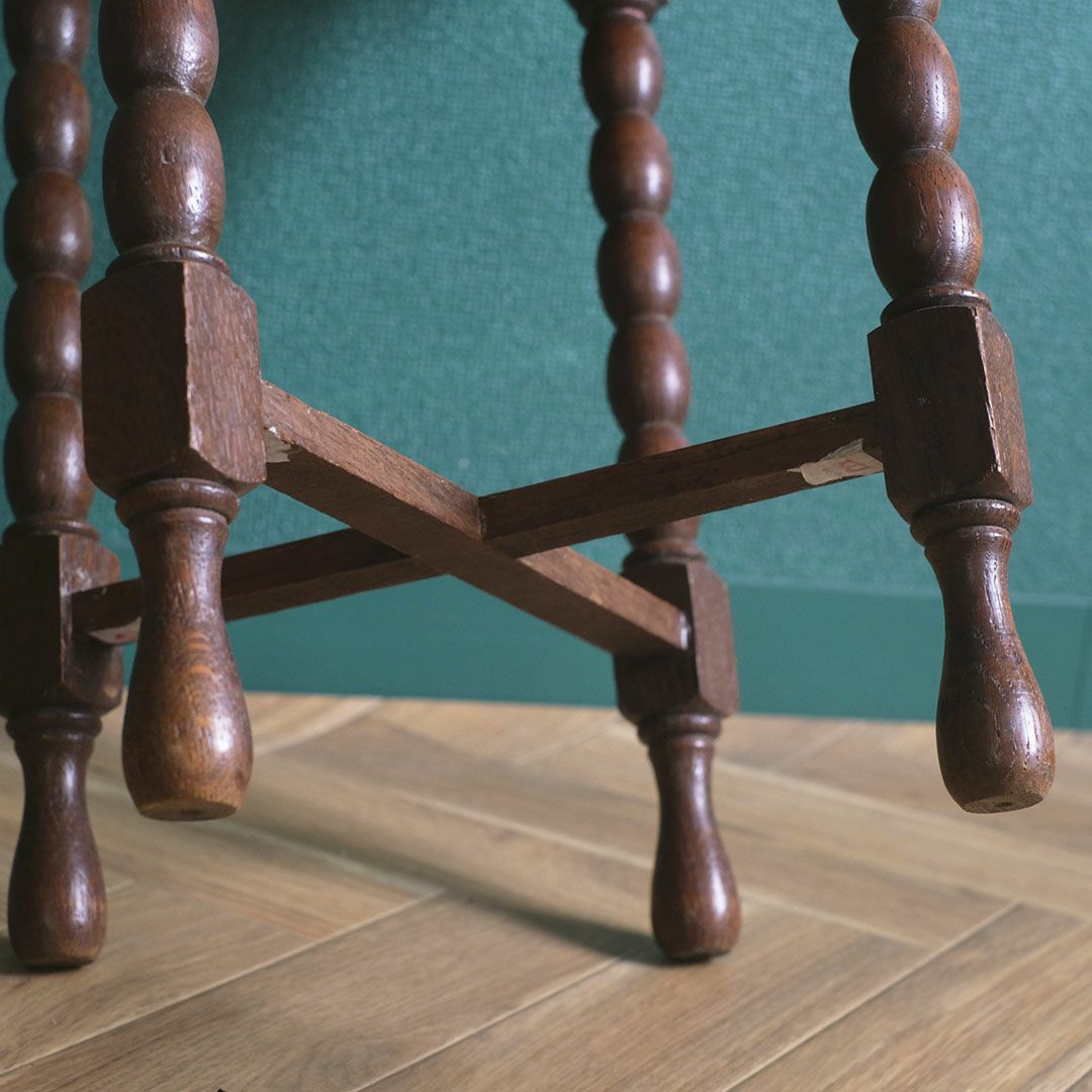 アンティーク サイドテーブル 丸天板 イギリス バリーツイスト アンティーク家具6