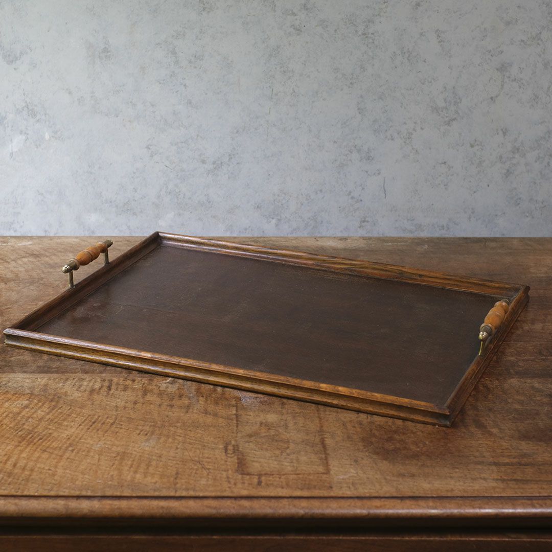 アンティーク ティートレイ 木製 イギリス おぼん3