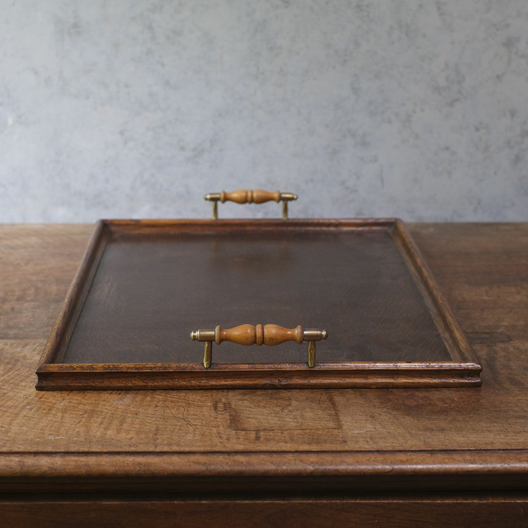 アンティーク ティートレイ 木製 イギリス おぼん4