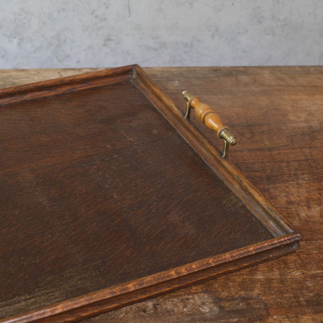 アンティーク ティートレイ 木製 イギリス おぼん5