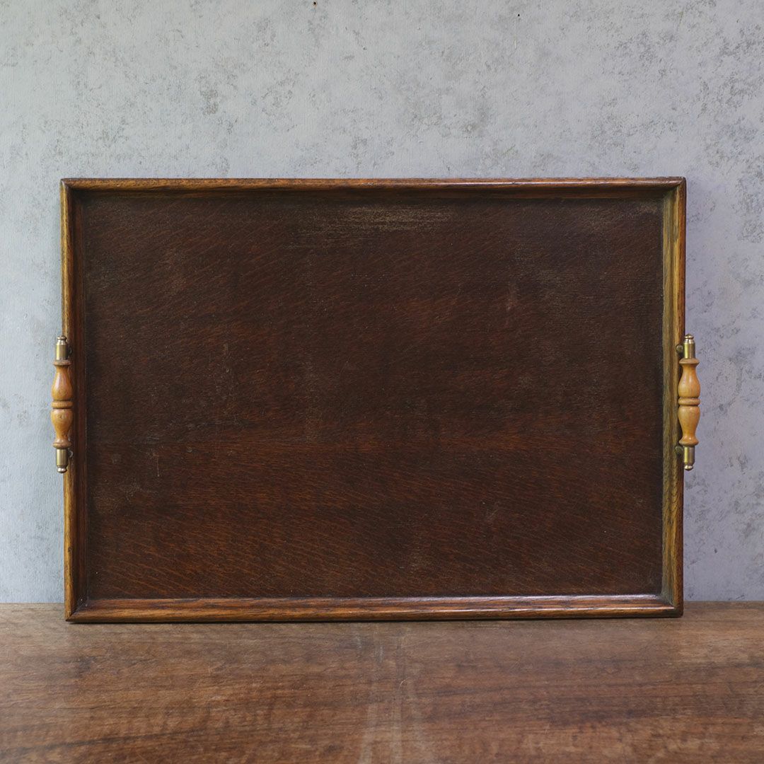 アンティーク ティートレイ 木製 イギリス おぼん6