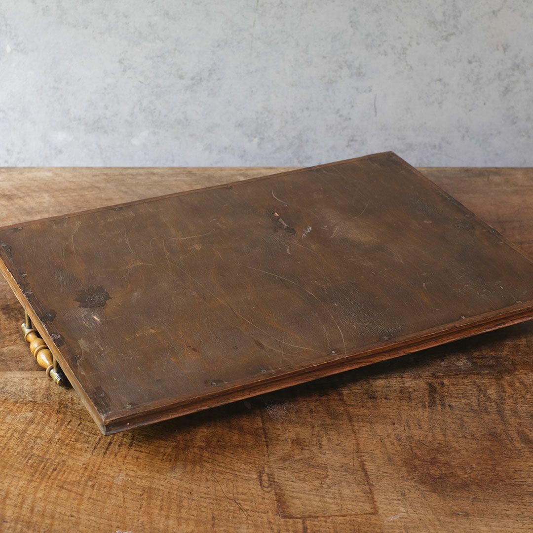 アンティーク ティートレイ 木製 イギリス おぼん7