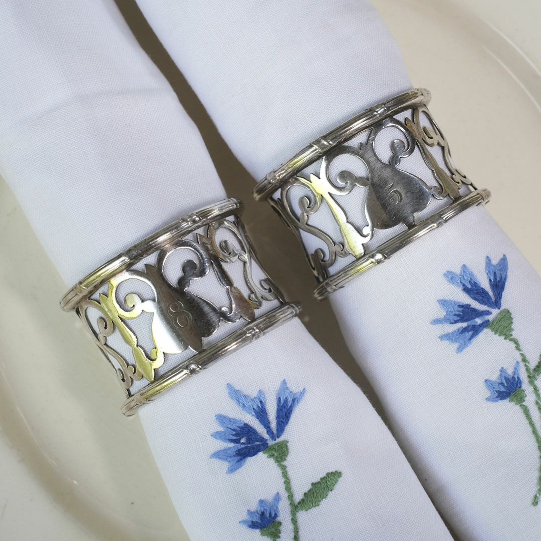 ヴィンテージナプキンリング イギリス シルバープレート 銀メッキ1