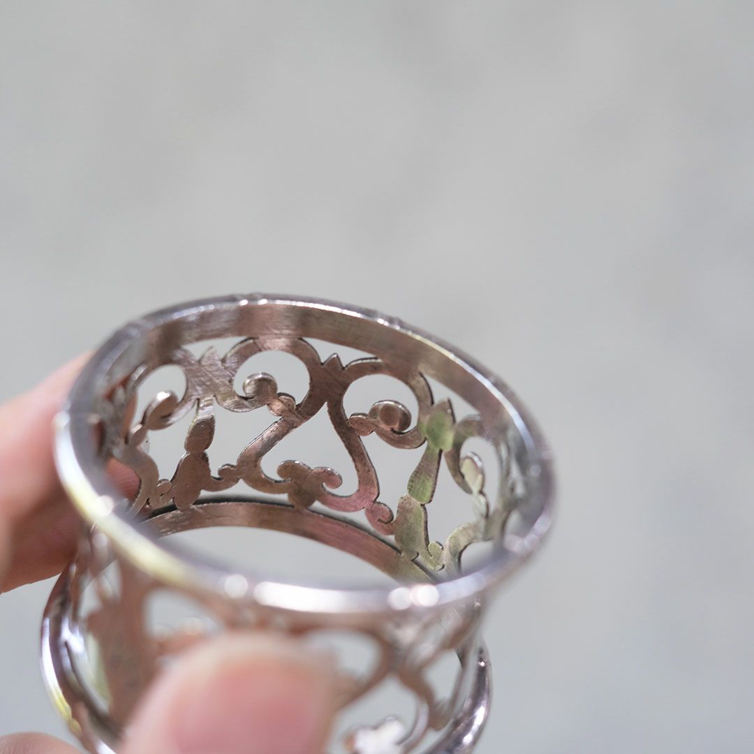 ヴィンテージナプキンリング イギリス シルバープレート 銀メッキ4