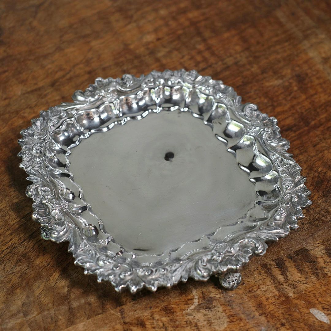 アンティーク サルヴァ イギリス シルバープレート トレイ お盆2